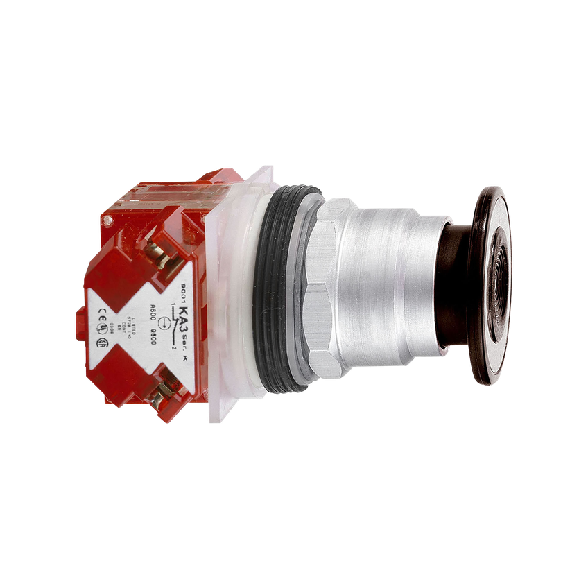 Harmony 9001K Przycisk 600 V AC 10A fi30mm TK czarny grzybek fi41mm metal 1C/O 9001KR9BH13 Schneider