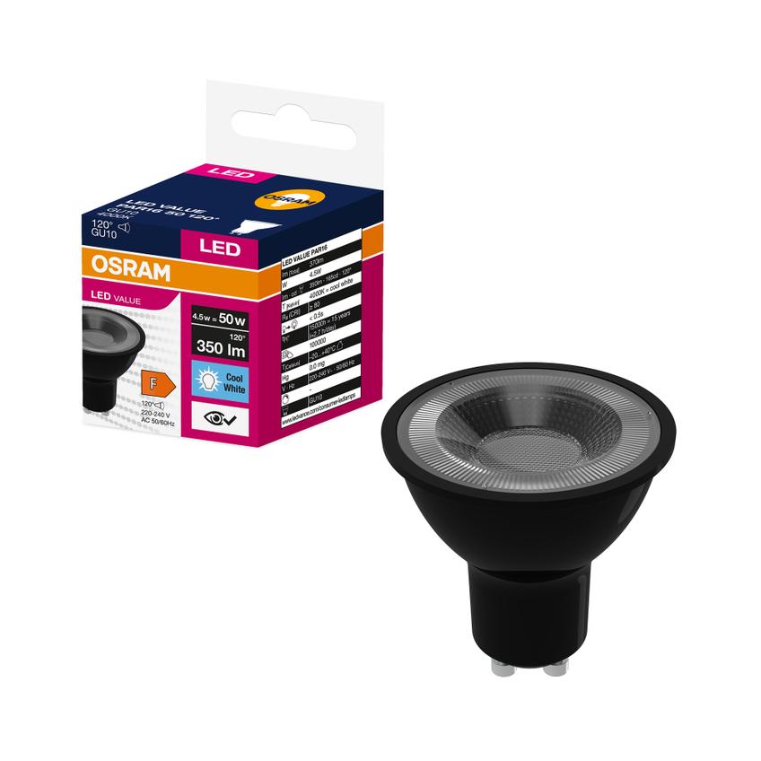 Lampa LED VALUE PAR16 50 120 54,5W/840 230V GU10 BK