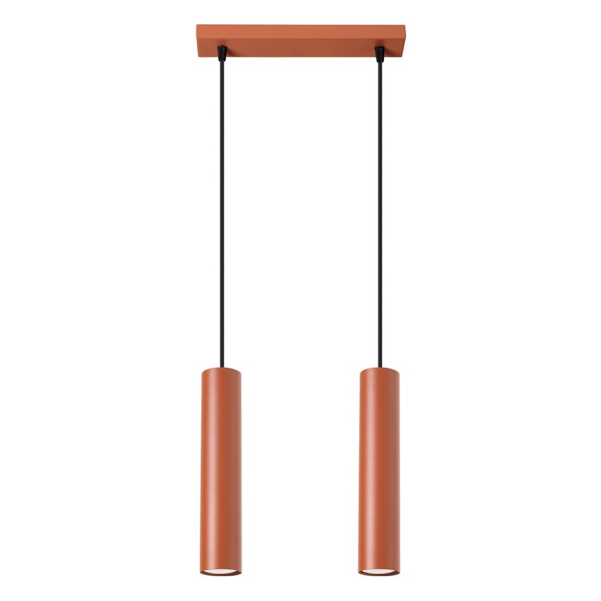 Sollux Lampa wisząca LAGOS 2 ochra czerwona SL.1490