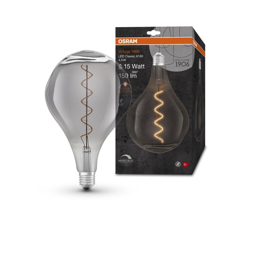 Lampa LED Vintage 1906 LED Filament szkło przezroczyste 15 dim 4,5W/817 E27