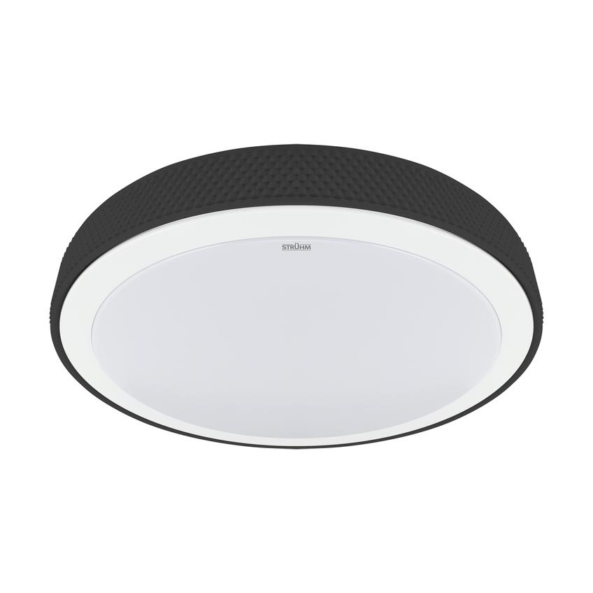 Plafon LED ozdobny czarny RATAN 24W 40cm zmienna barwa 04789 IDEUS