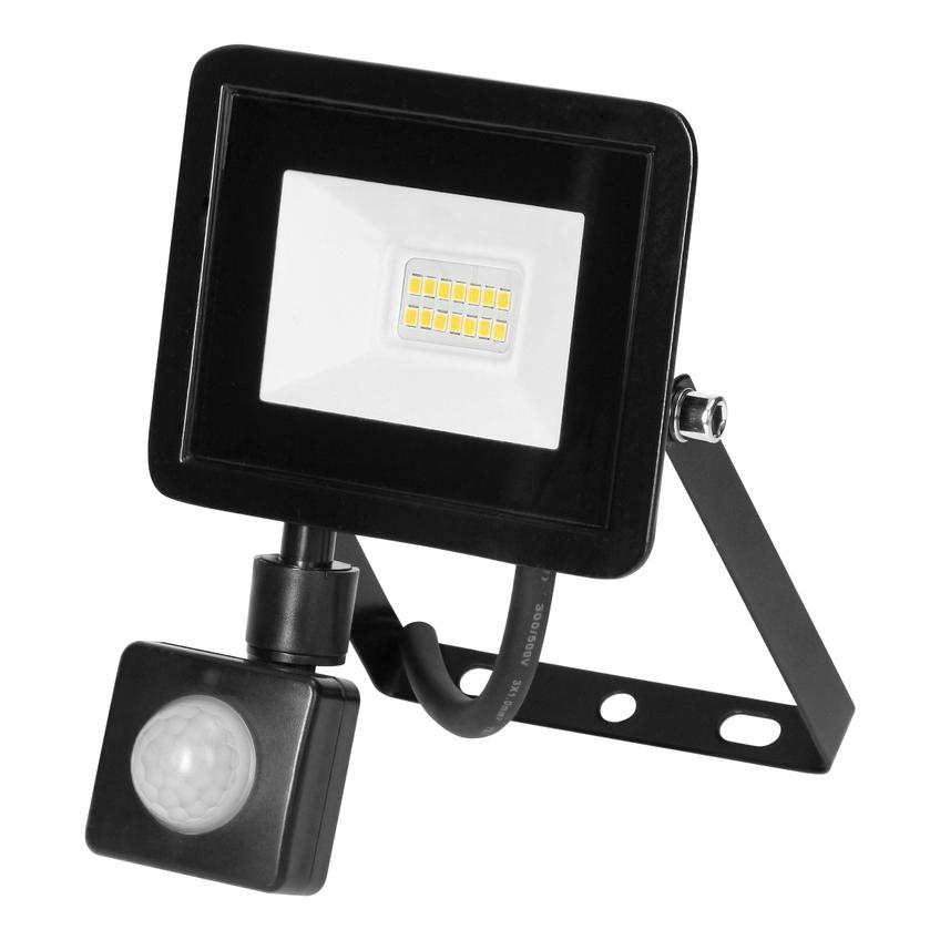 ALLED 10W Naświetlacz LED z PIR, 850lm, IP44, 4000K, Alu+szkło FL/R-9 ORNO