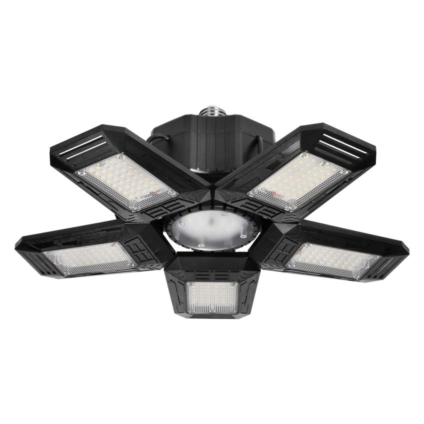 RIGEL LED, lampa warsztatowa składana 5-skrzydłowa, E27, 55W, 6500K, 4950lm WL-10 ORNO