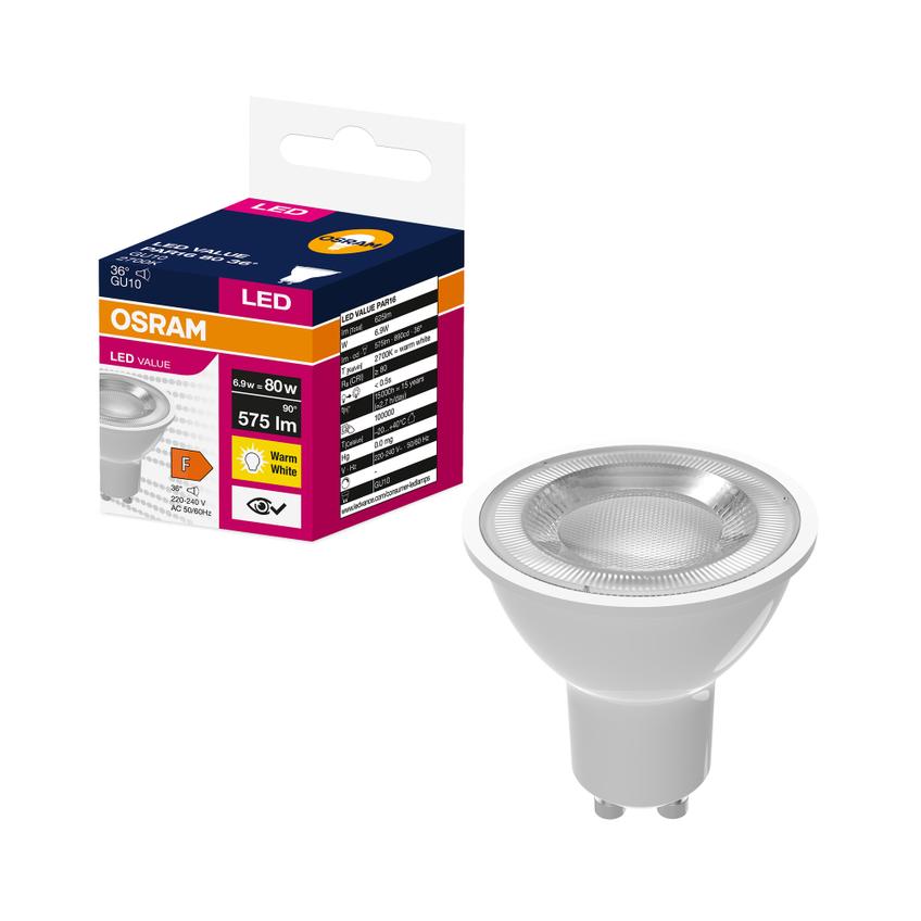 Lampa LED VALUE non-dim PAR16 80 36° 6,9W 827 230V GU10