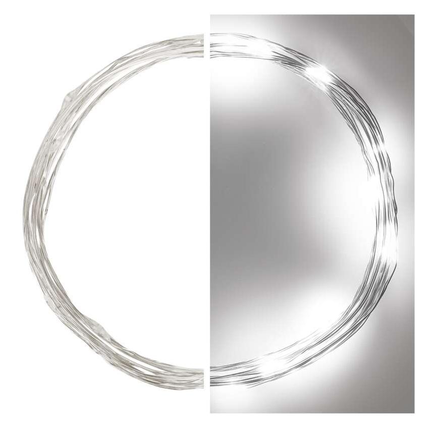Lampki świąteczne łezki 20 LED 1,9m zimna biel IP20 timer D3AC07 EMOS