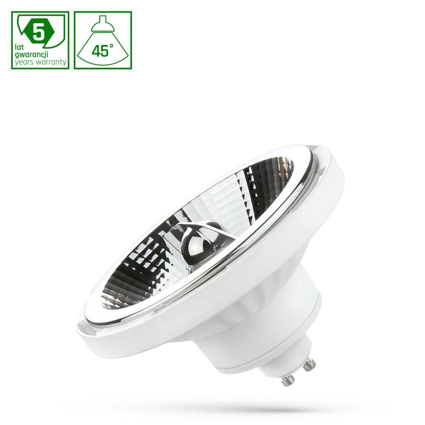 Żarówka LED AR111 GU10 230V 12W SMD 45st WW b. ciepła WHITE Spectrum LED