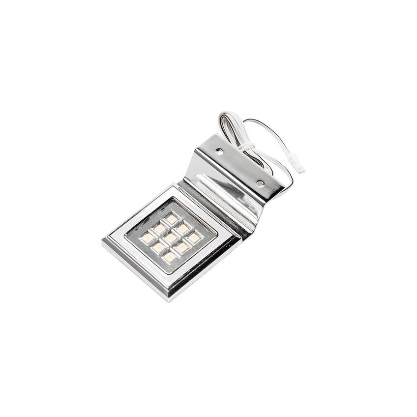 GTV OPRAWA LEDOWA KWADRATOWA NA SZAFKĘ CALDERON, 12V, 9 LED, CIEPŁY BIAŁY, CHROM LD-NKW9CB-40 GTV Poland
