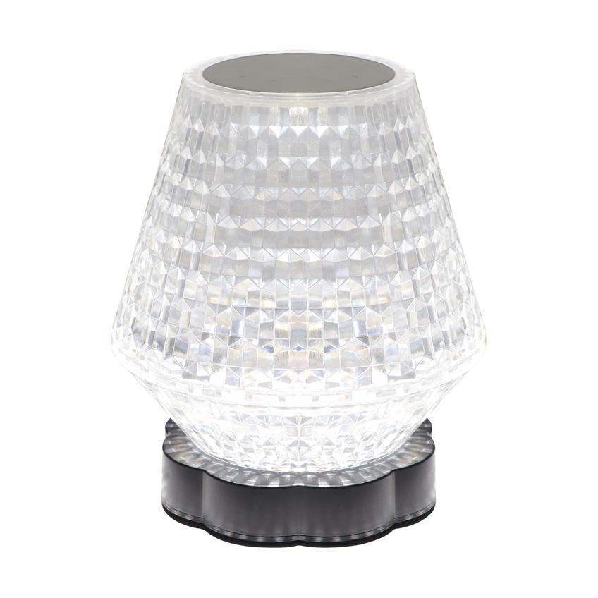 Lampka stołowa LED ABI LED CRYSTAL przezroczysta ciepła/zimna biel 04403 IDEUS
