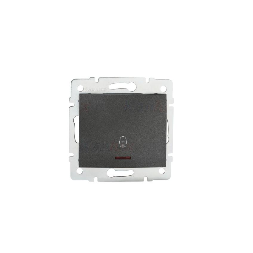LOGI Łącznik zwierny dzwonek z LED śrubowy 10AX 250V grafit 021080141 25253 KANLUX