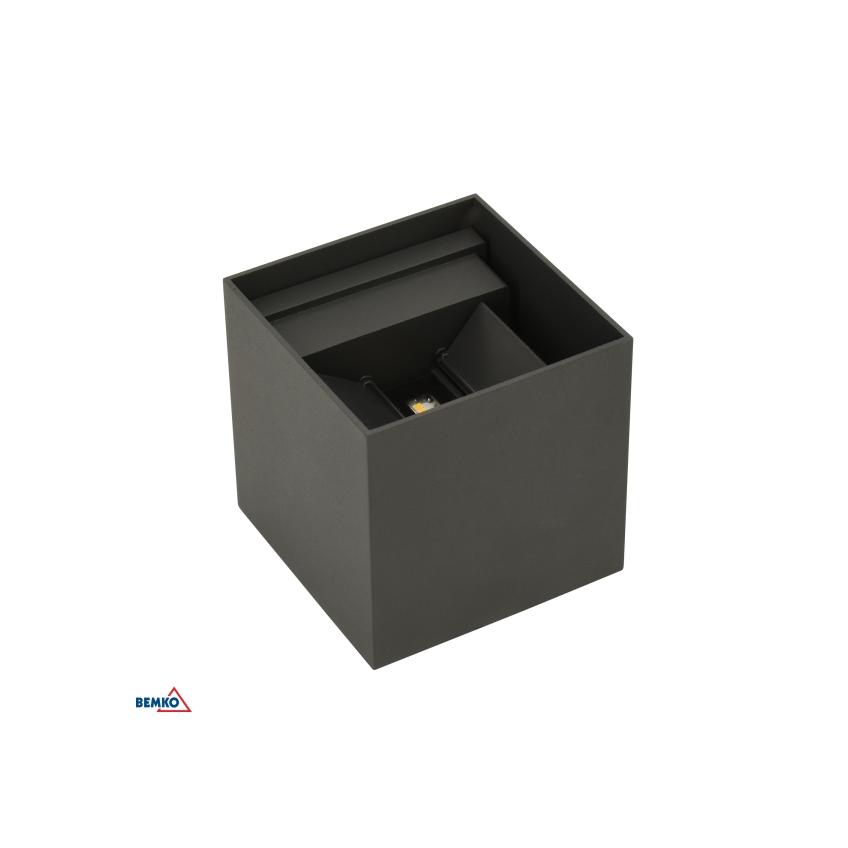 OPRAWA ELEWACYJNA VALIT 12W 4000K 1100LM IP65 100X100X100 KWADRATOWA GRAFIT C25-EL2-KS-205GR-4K BEMKO