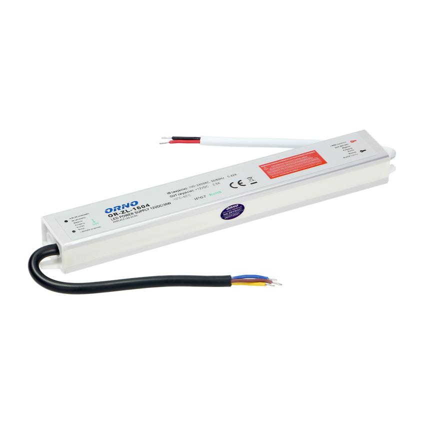 Zasilacz do oświetlenia LED 170-265V AC/12V DC 30W IP67 OR-ZL-1604 ORNO