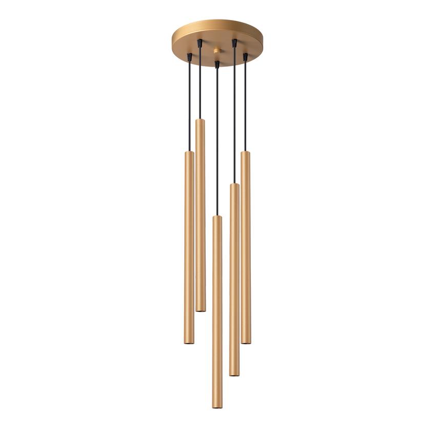 Sollux Lampa wisząca PASTELO 5P złota SL.1174