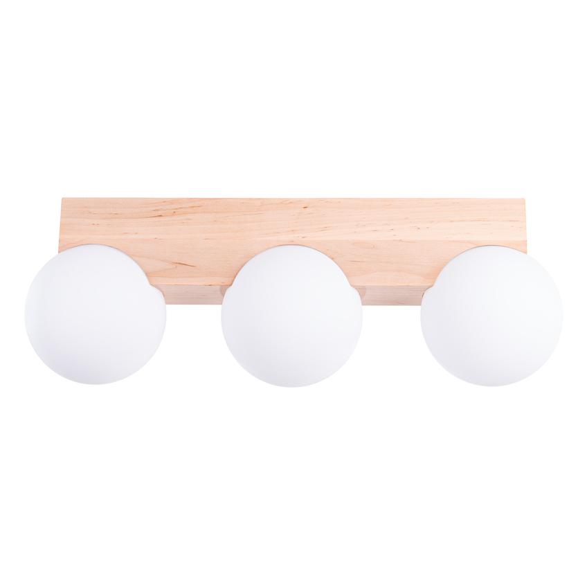 Sollux Plafon BULBO 3 naturalne drewno