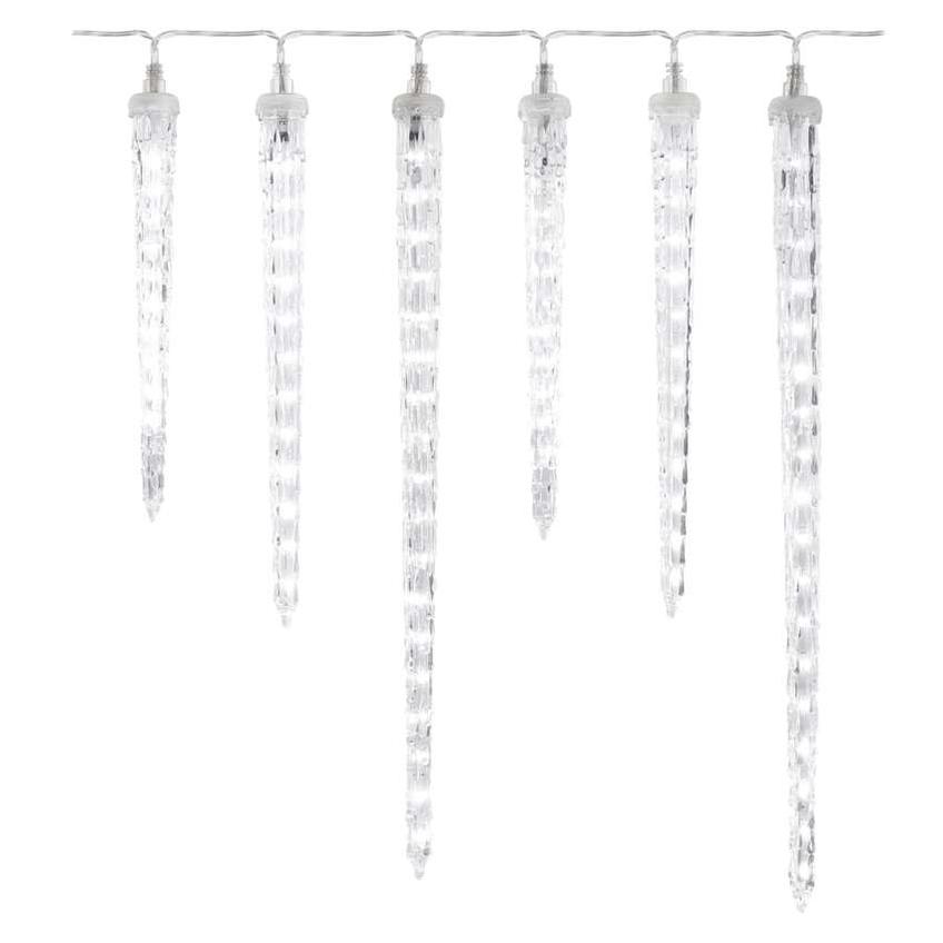 Lampki świąteczne 160 LED 6x sopel 25 do 40 cm 3,6 m zimna biel IP44 DCPC06 EMOS
