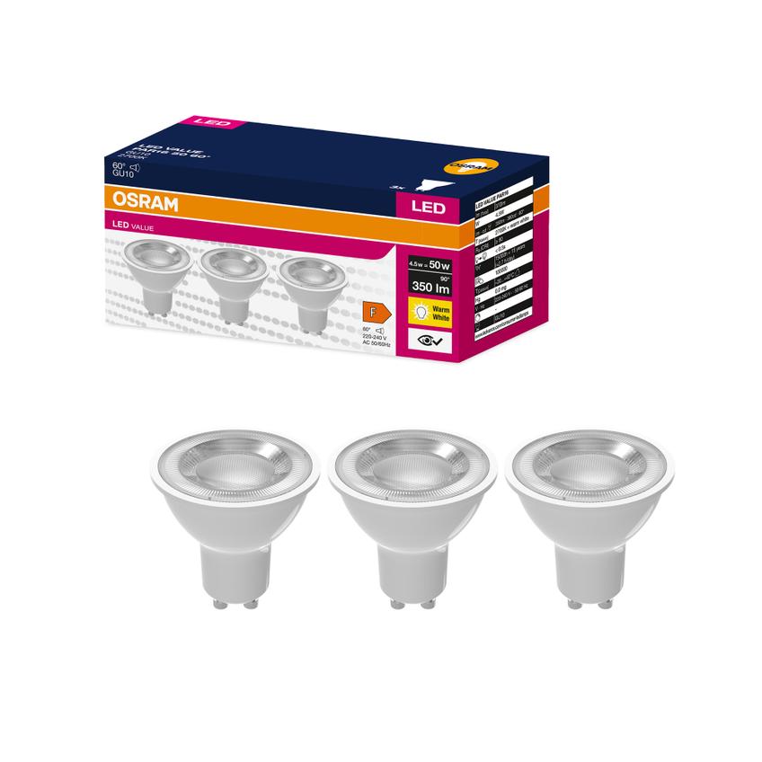 Lampa LED VALUE PAR16 50 60 4,5W/827 230V GU10 FS3 OSRAM