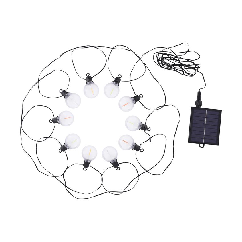 Girlanda solarna kolorowa LED GLASI 3W IP44czarny Ideus 04926 IDEUS