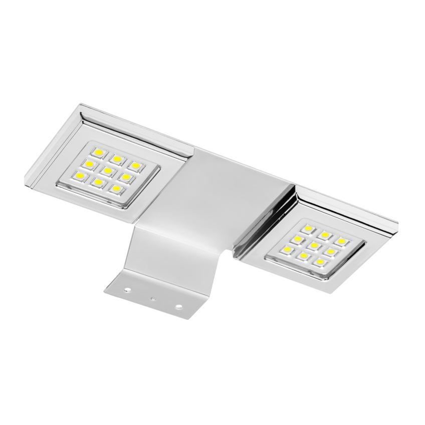 GTV OPRAWA LEDOWA KWADRATOWA NA SZAFKĘ PODWÓJNA CALDERON, 12V, 18 LED, ZIMNY BIAŁY, CHROM LD-NKW18ZB-40 GTV Poland
