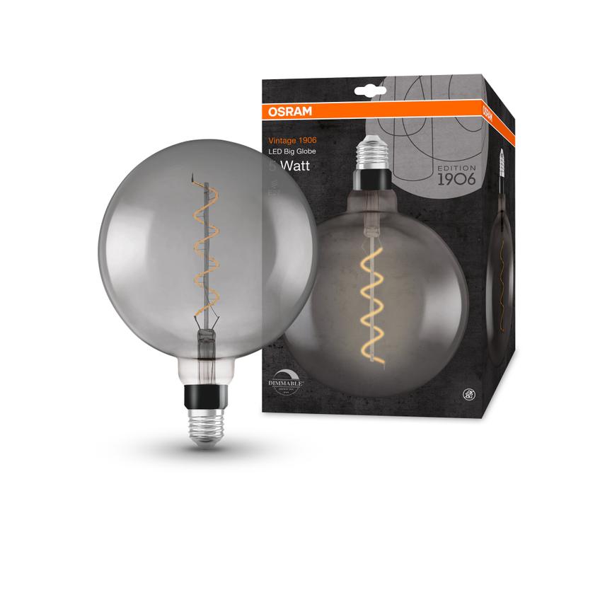 Lampa LED Vintage 1906 dim CL GLOBE200 Filament szkło przezroczyste SMOKE 12 dim 5W 818 E27