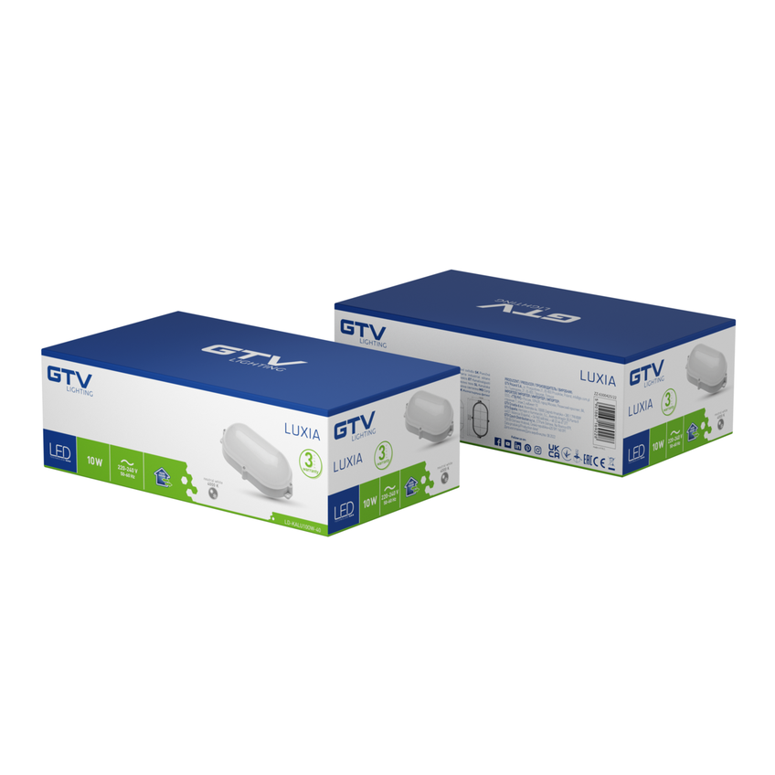 Oprawa kanałowa LUXIA-OW LED 10W 700lm IP65 AC220-240V 50/60Hz kąt świecenia 220* owalna ne GTV LD-KALU10OW-40 GTV Poland