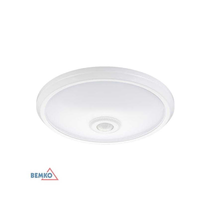 Plafoniera LED 20W 1500lm 4000K IP20 DORIA z czujnikiem podczerwień C38-ST57-204-PIR BEMKO