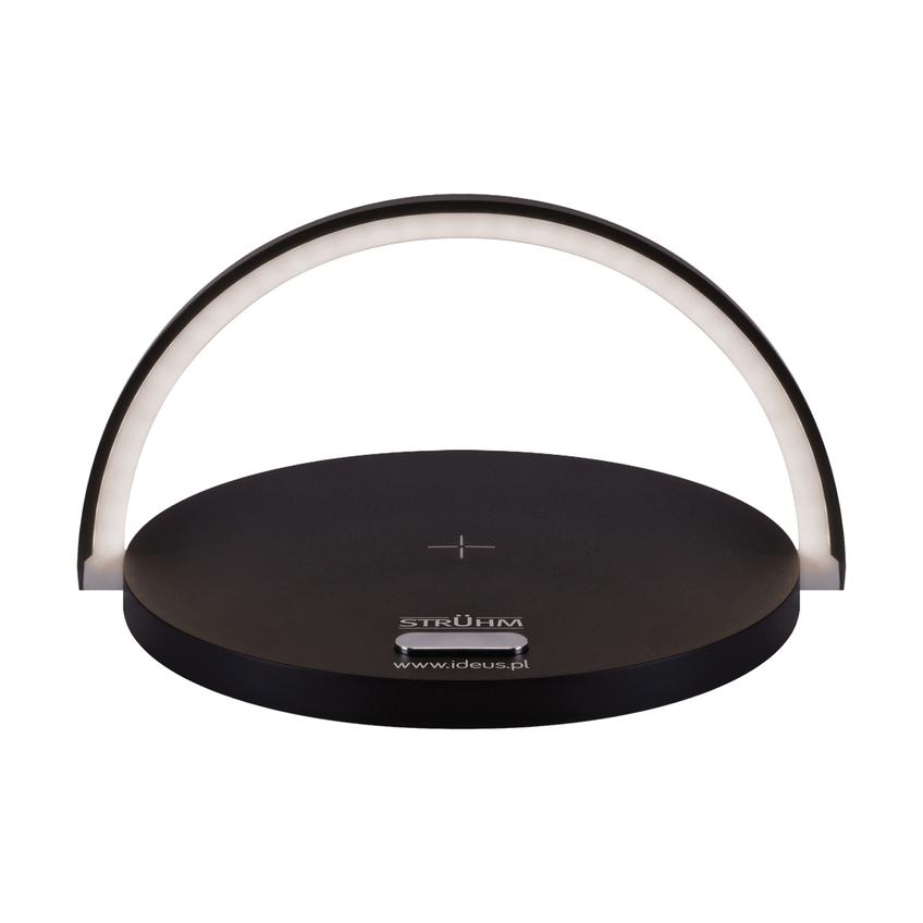 Lampka biurkowa SATURN LED czarny USB C 03863 IDEUS