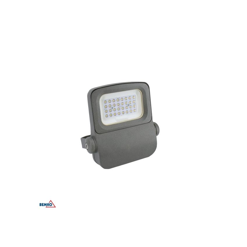 NAŚWIETLACZ LED CAMPUS 30W 4000K 4200lm IP66 90X90 SZARY C66-LFC-030DG-4K-9090 BEMKO