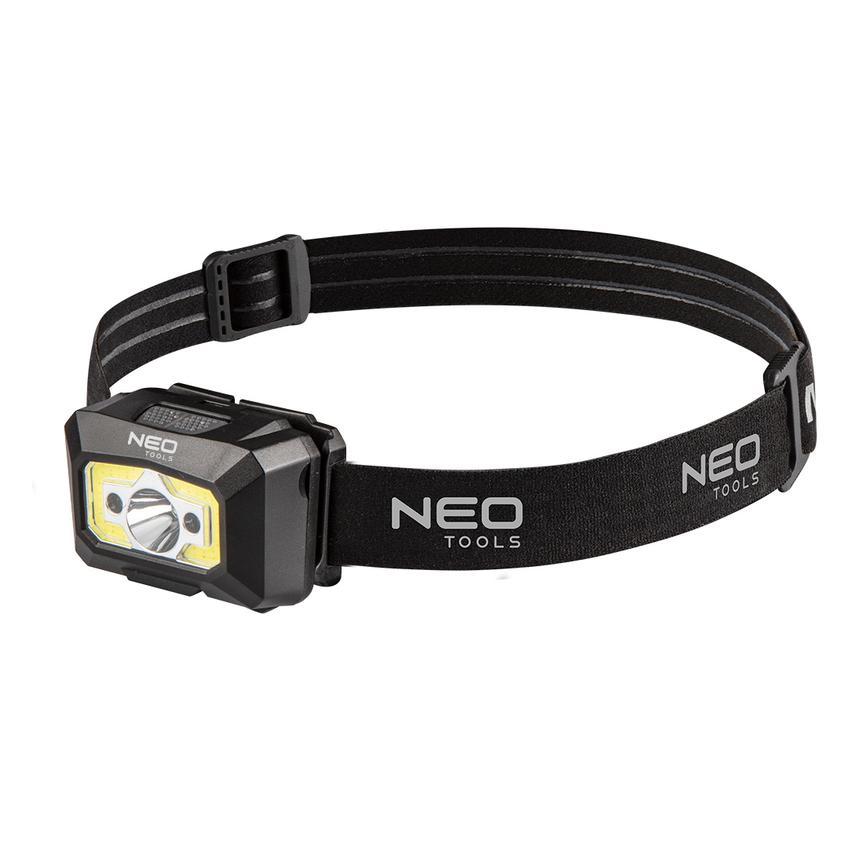 Latarka czołowa akumulatorowa USB 250 lm COB LED + czujnik ruchu NEO TOOLS GTX 99-073 GTX Poland