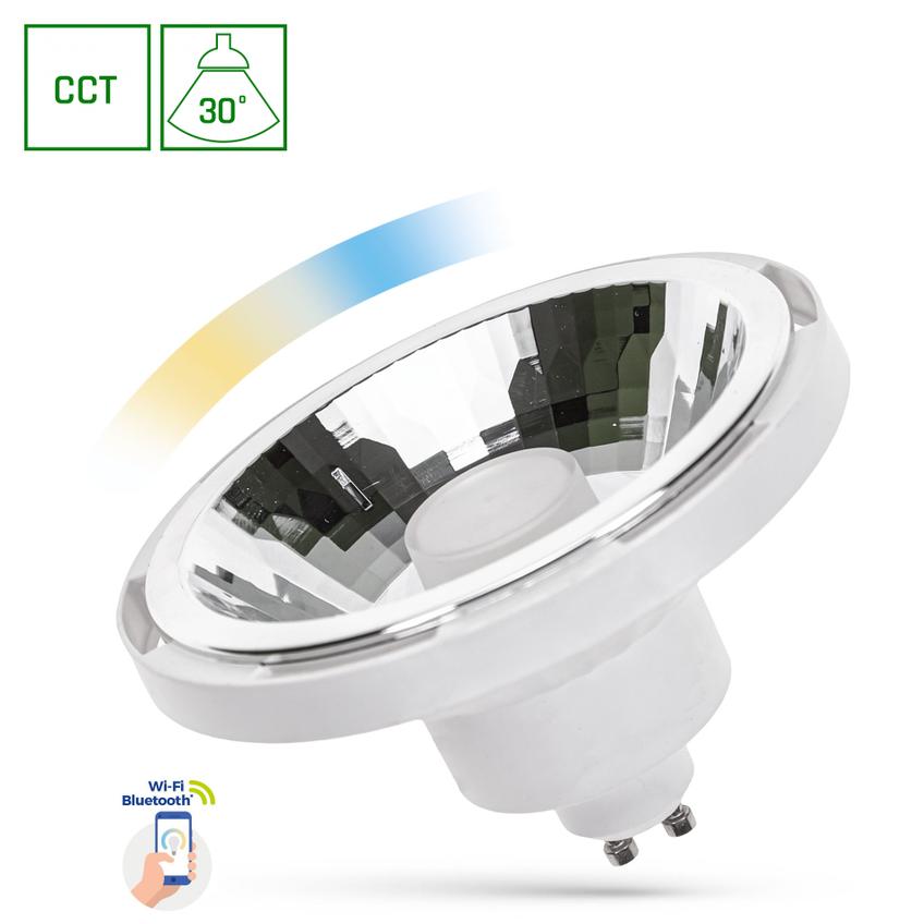 LED AR111 10W GU10 SMD 230V WHITE 30st CCT+DIMM Wi-Fi/BT Spectrum SMART