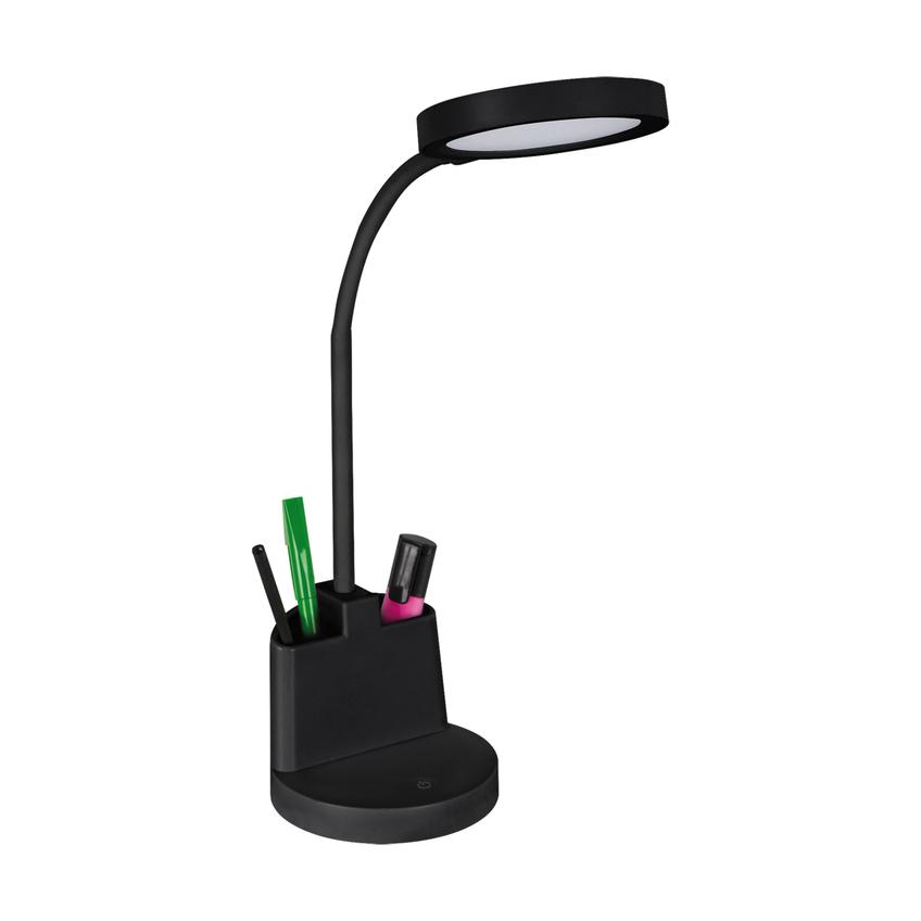 Lampka biurkowa z pojemnikiem czarna LED 8W 03824 IDEUS