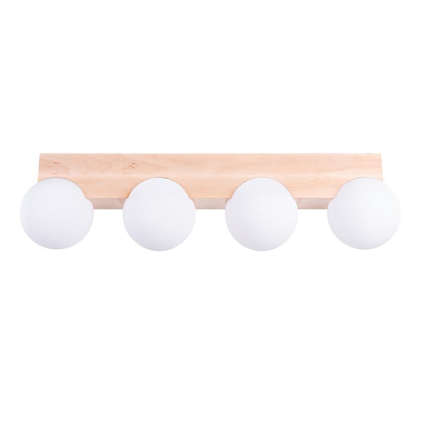Sollux Plafon BULBO 4 naturalne drewno