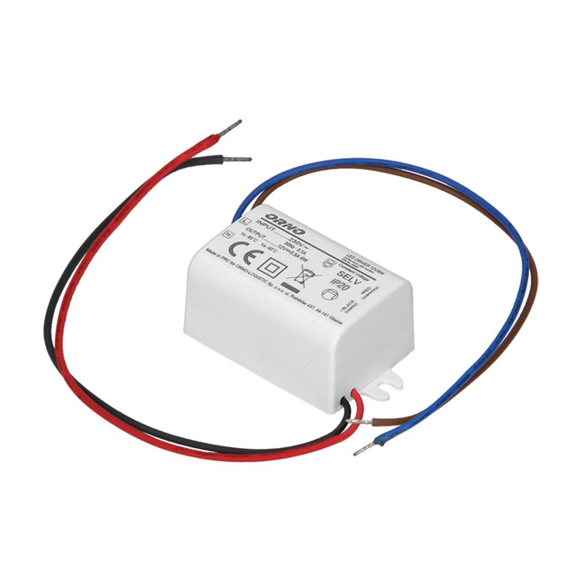 Zasilacz MINI do LED do puszki 12VDC 6W, IP20, 55/29,5/22mm OR-ZL-1629 ORNO