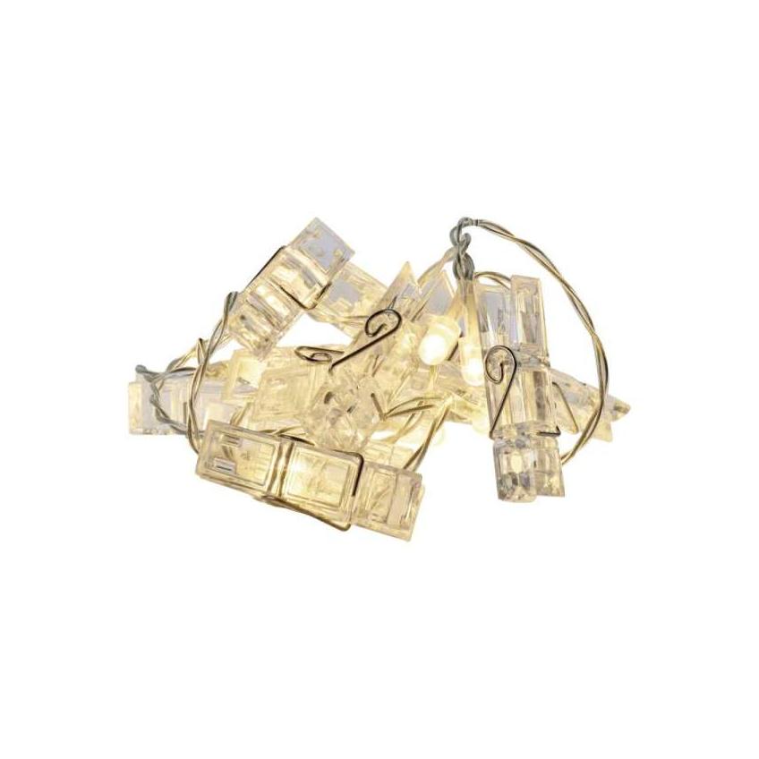 Dekoracje 10 LED 1,35m klamerki 2x AA WW, timer ZY2099 EMOS
