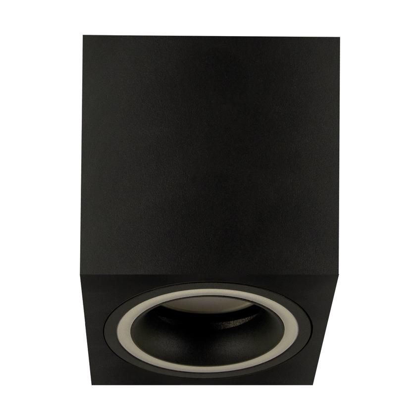 Oprawa sufitowa kwadratowa czarna tuba GU10 INDI 04048 IDEUS