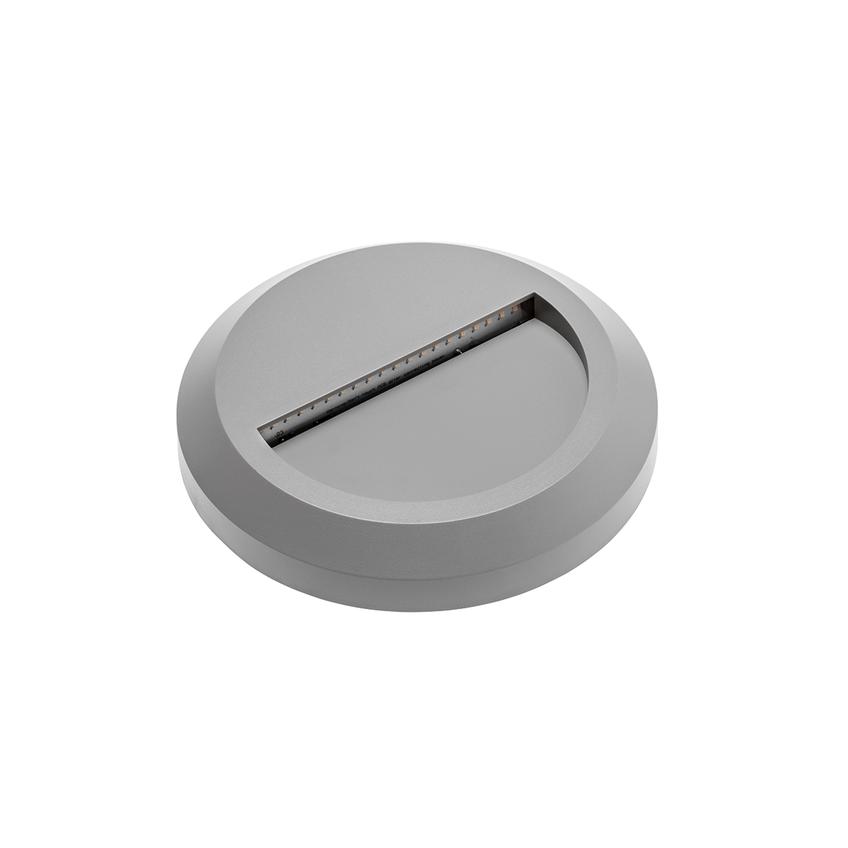 OPRAWA SCHODOWA LED SILVER OD, 2W, 100LM, AC220-240V, 50/60HZ, KĄT ŚWIECENIA 120*, IP65, OKRĄGŁY, CI LD-OSSLOD2W-80 GTV Poland