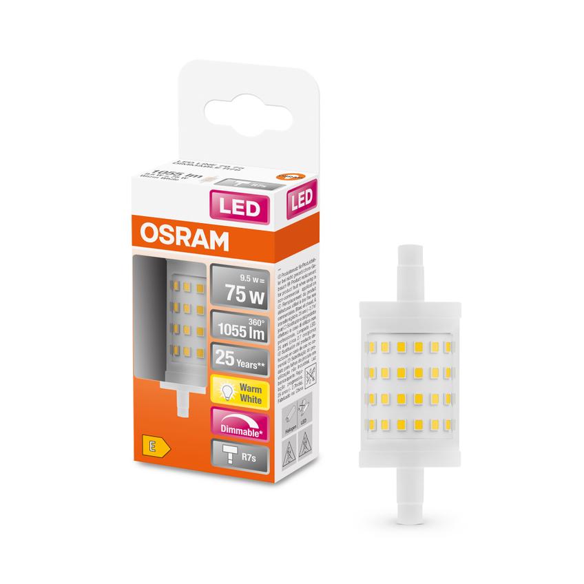 LAMPA LED LINE 78mm 75D 9,5W/827 230V R7S 6X1