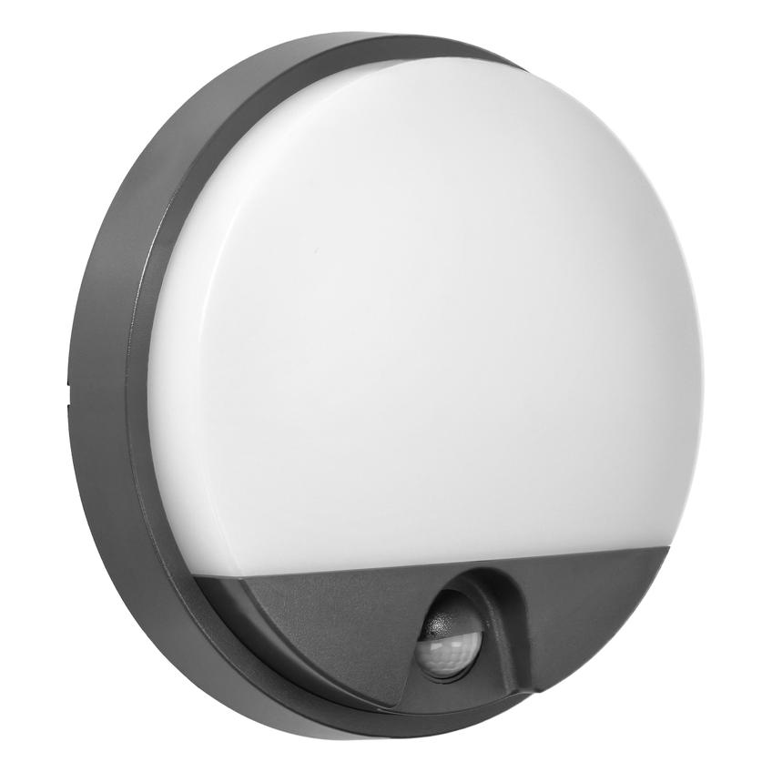 AGAT LED 15W, oprawa ogrodowa z czujnikiem ruchu, 140st, 1100lm, IP54, 4000K, szara AD-OP-6112GLPMR4 ORNO