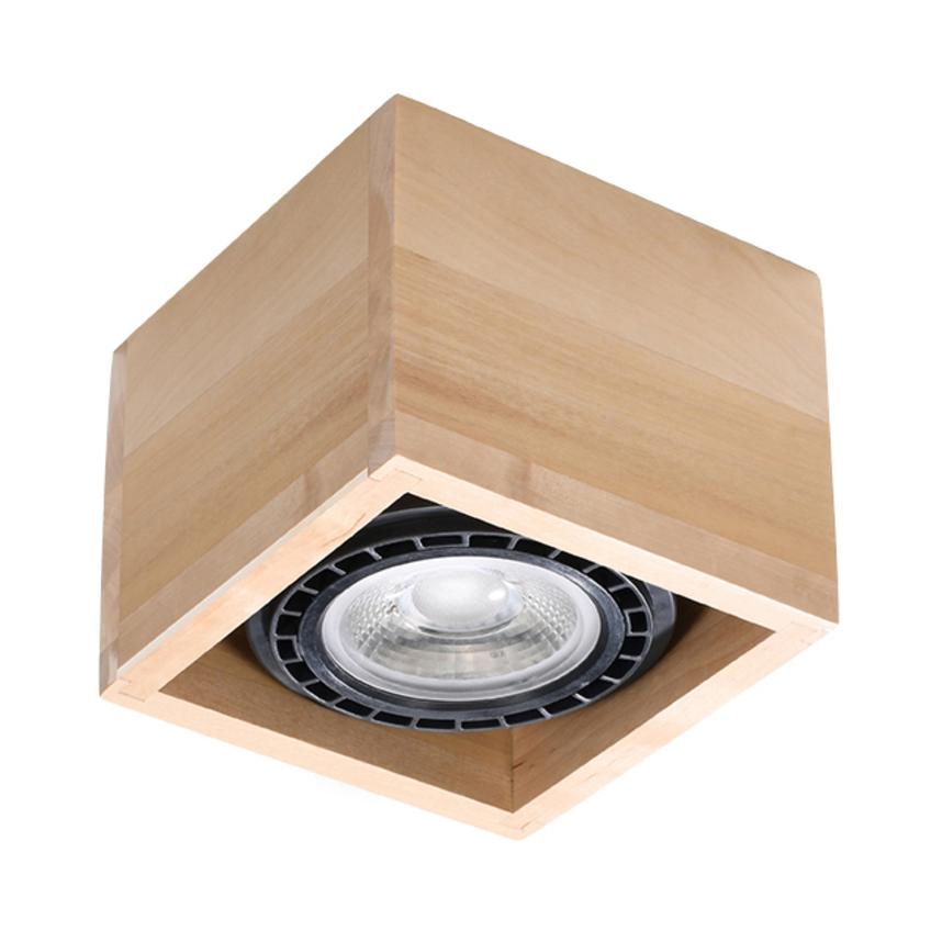 Sollux Plafon QUATRO 1 naturalne drewno SL.0915