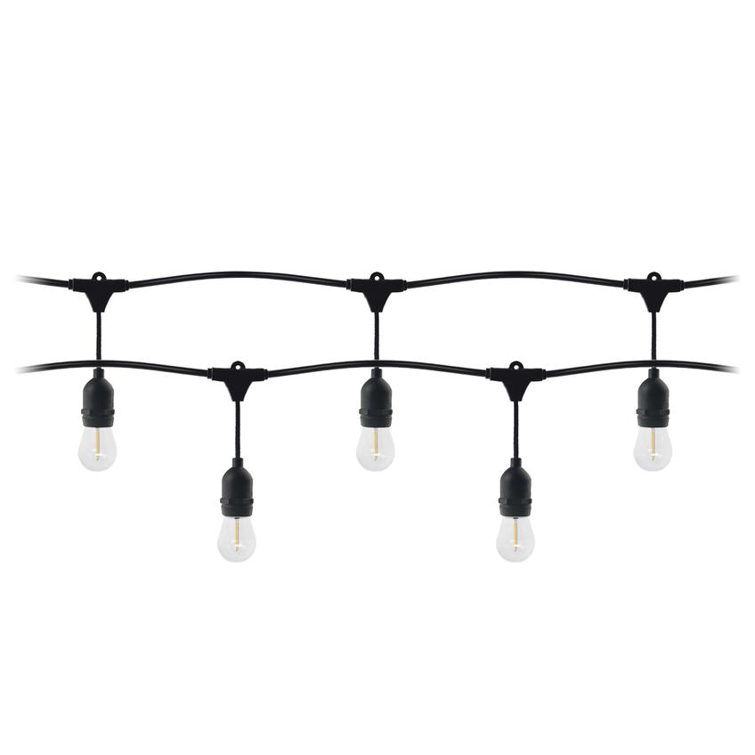 Girlanda oświetleniowa - 1 sznur 10 m (10 opraw) + 10 żarówek LED 1W E27, 3000K + 1 żarówka gratis LG-3/10M/E27/3 ORNO