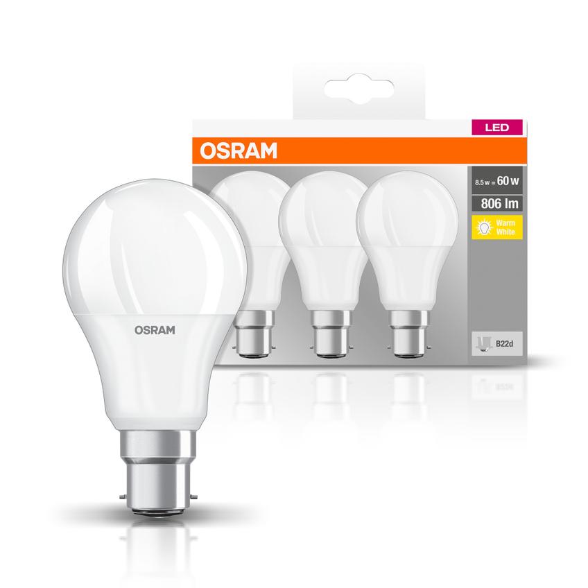 Lampa LED BASE Classic A60 8,5W/827 230V plastik B22D FS3 OSRAM