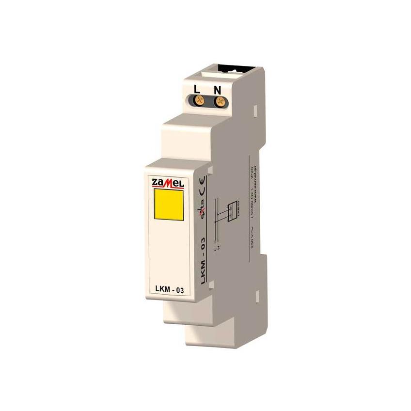 WSKAŹNIK ZASILANIA 230V LED ŻÓŁTA TYP: LKM-03-30 EXT10000046 EXT10000046-WPL ZAMEL