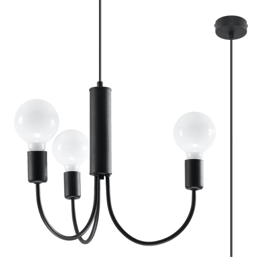 Sollux Żyrandol PICCOLO 3 czarny SL.0856