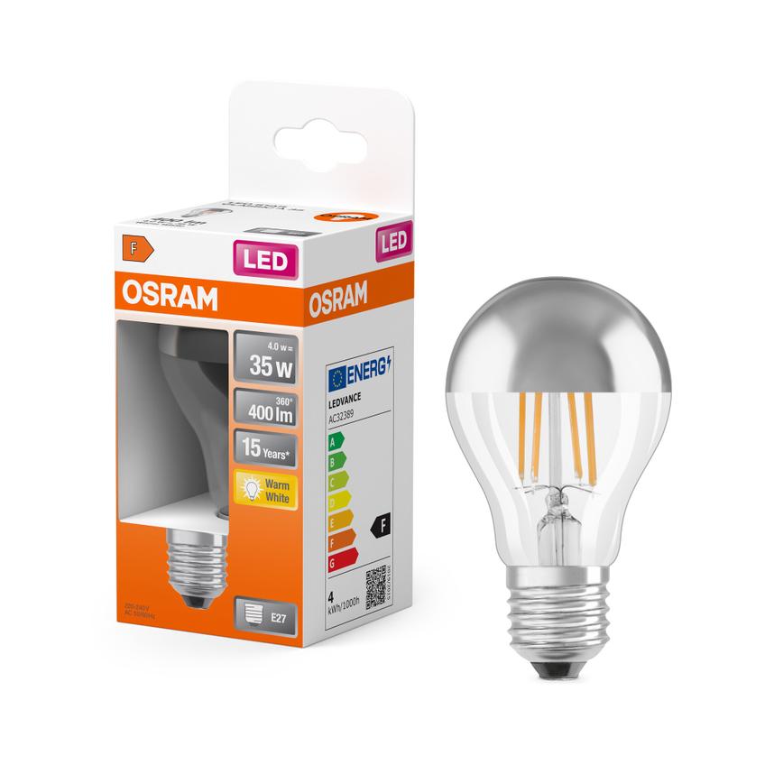 Lampa LED STAR CL A Filament szkło przezroczyste Mirror Silver 34 non-dim 4W 827 E27