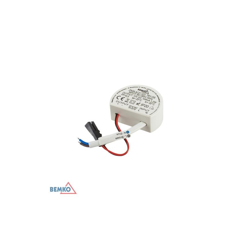 ZASILACZ DO OPRAW SCHODOWYCH STEPPER 1,2W 12CDC 100mA C47-TR1-OS BEMKO