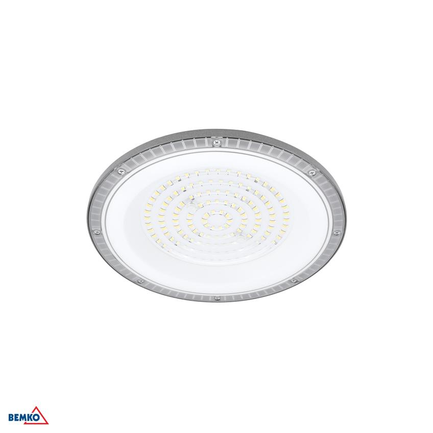 Lampa hermetyczna przemysłowa HIGHBAY LED GAMPER 150W neutralna biel 4000K 15000LM CRI80 IP65 90° SZARY C85-HBG-150W-840-090DG BEMKO