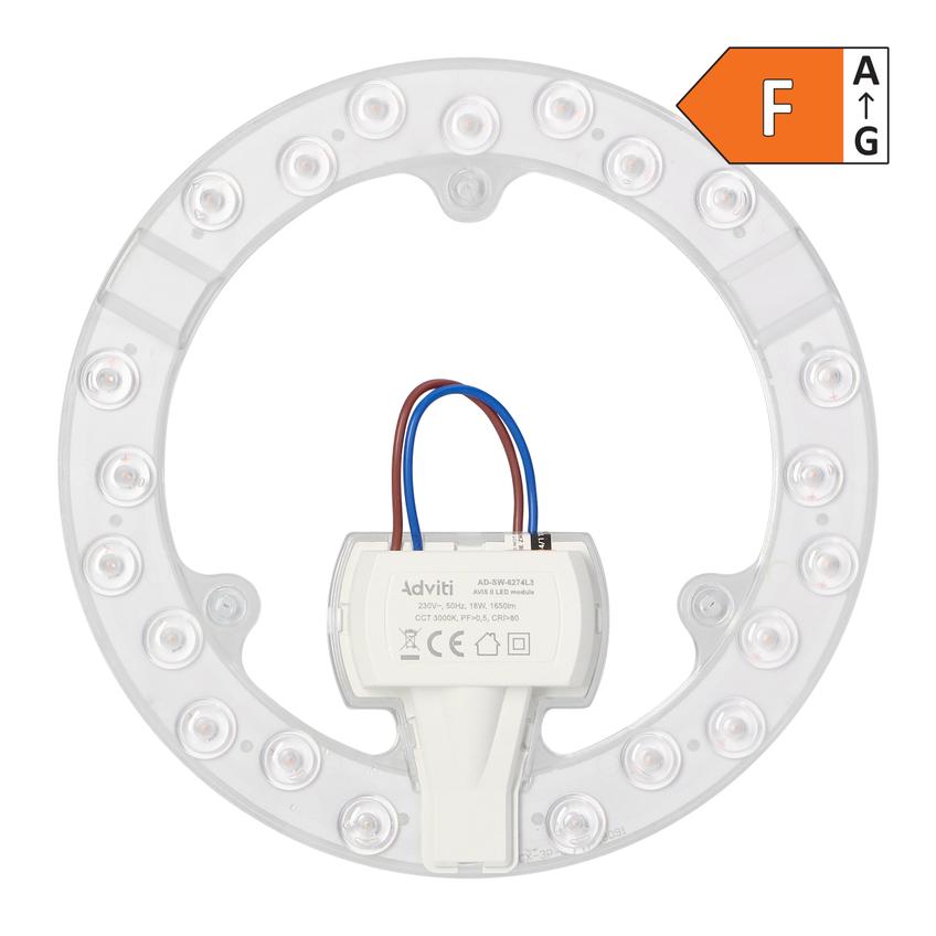 AVIS II LED 18W, panel świetlny, 1650lm, 3000K, 3 neodymowe magnesy, O 176 AD-SW-6274L3 ORNO