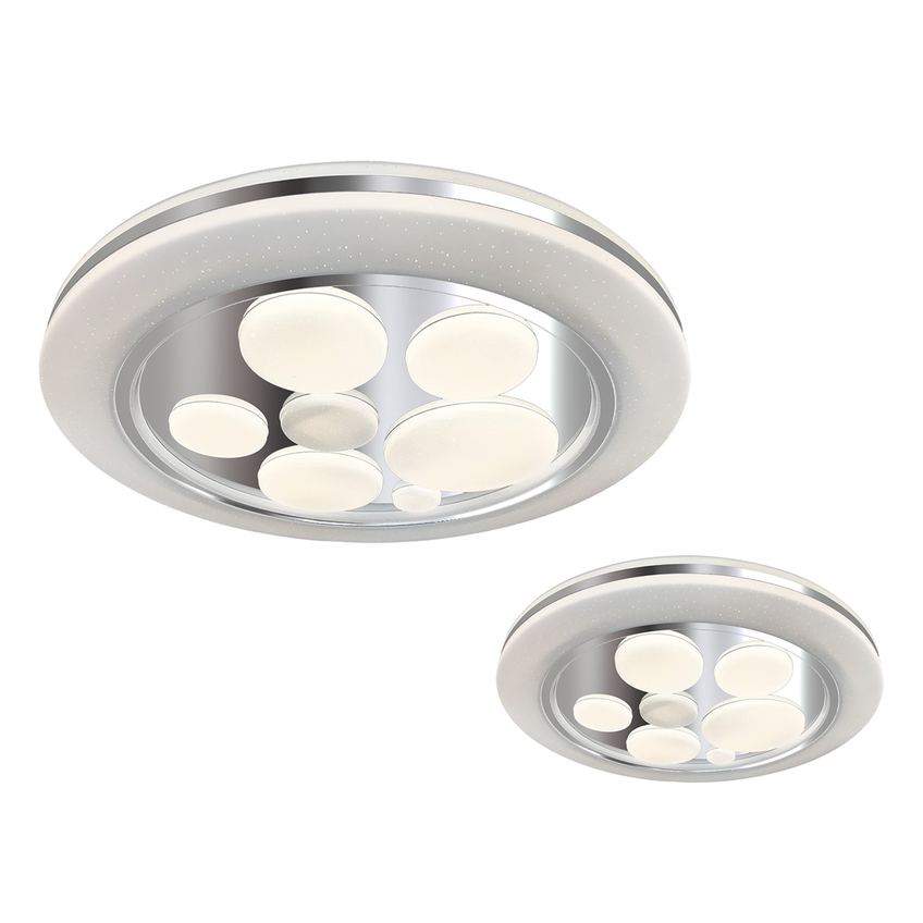 plafon LED Bubbles 48W 3600lm 3000K/6000K czarno/biały ML6195 Milagro
