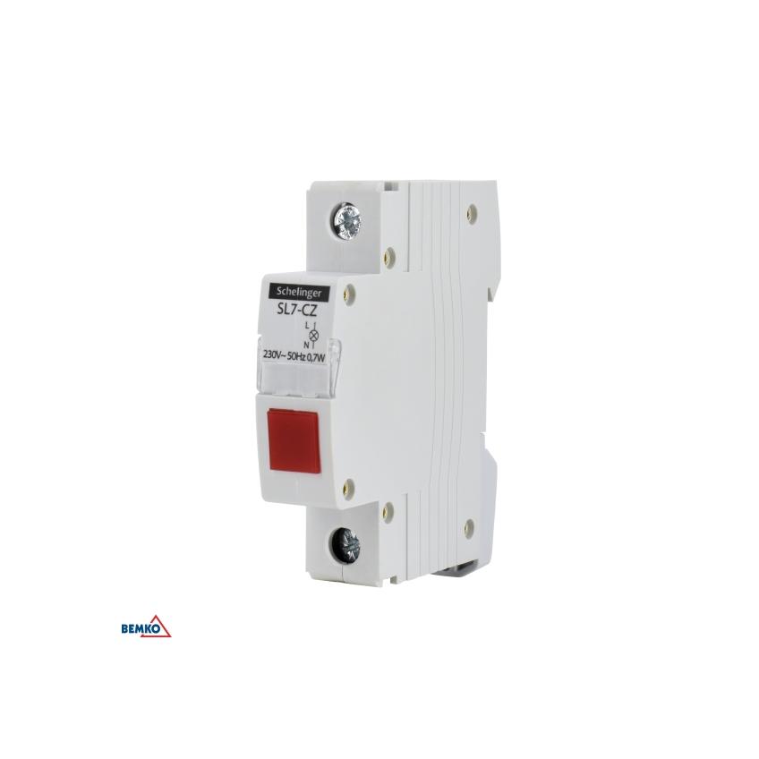 LAMPKA SYGNALIZACYJNA LED SL7 CZERWONA SCHELINGER S-A15-SL7-CZ BEMKO
