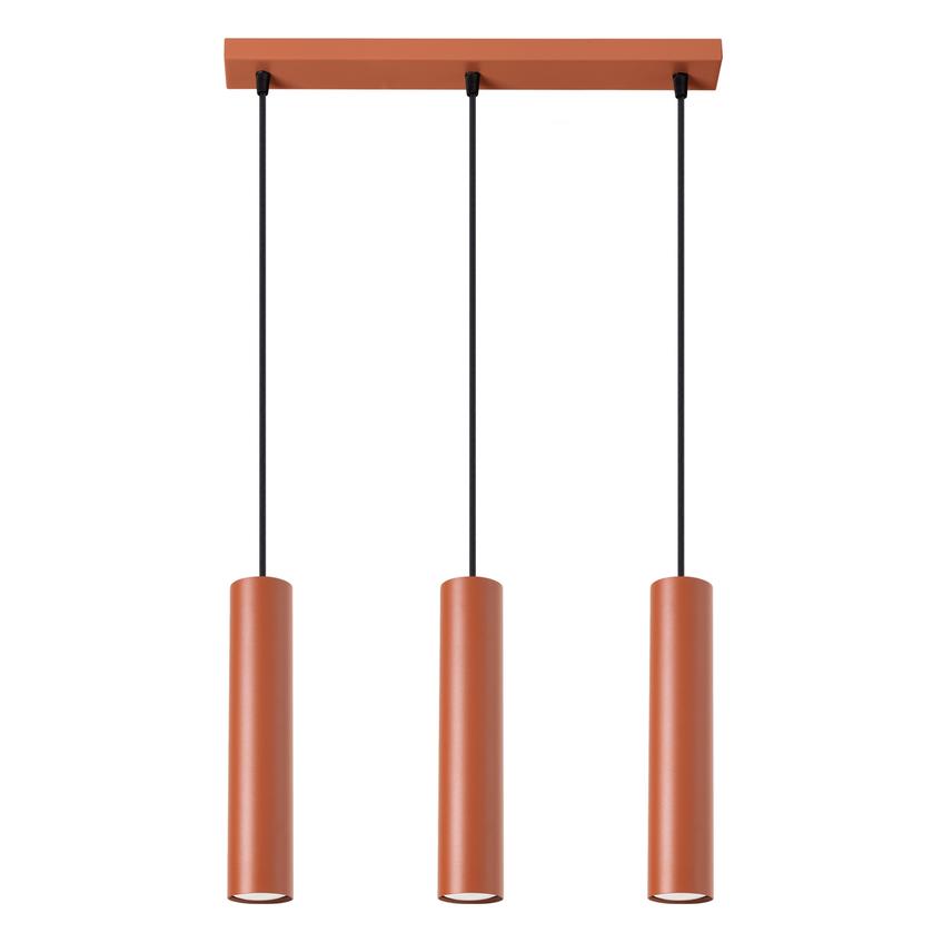 Sollux Lampa wisząca LAGOS 3L ochra czerwona SL.1491