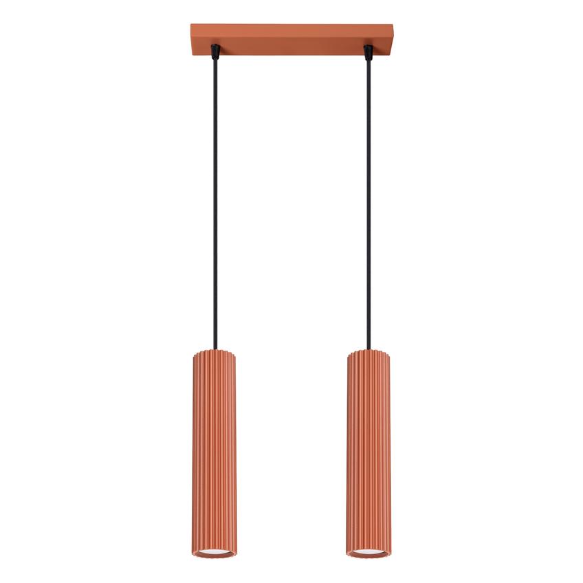 Sollux Lampa wisząca KARBON 2 ochra czerwona SL.1631
