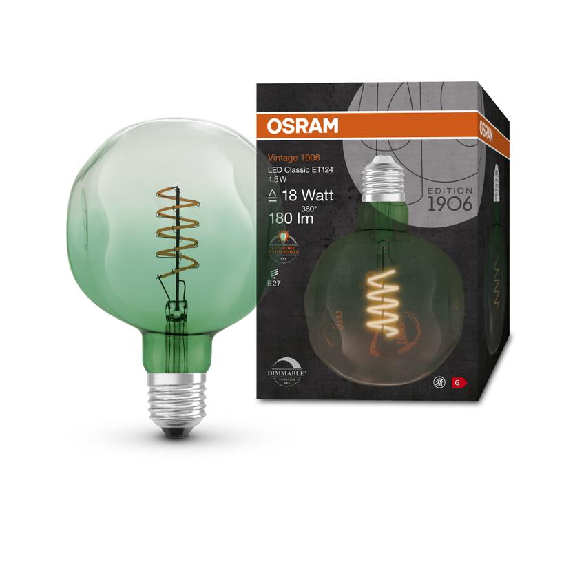 Lampa LED Vintage 1906 ET124 GREEN 18 dim 4,5W/816 E27